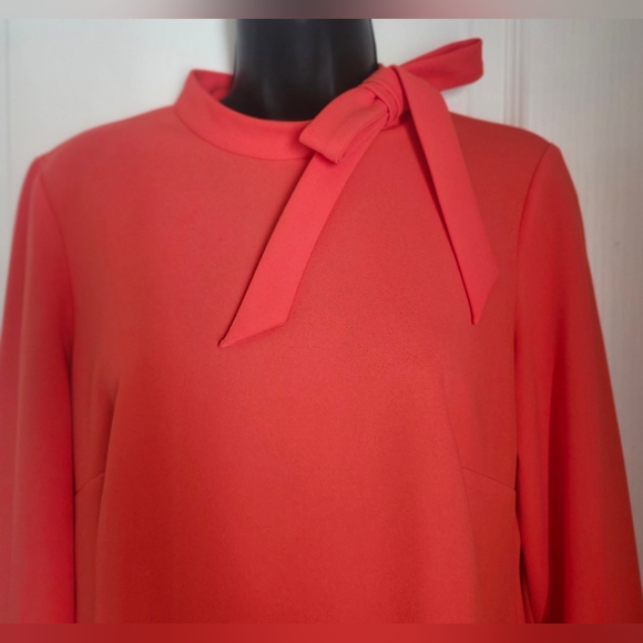 Calvin Klein orange long sleeve mini dress Size 8 EUC - Picture 2 of 3